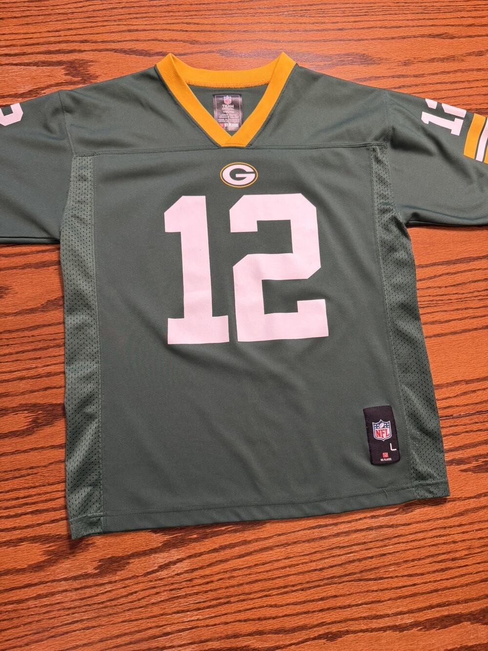 Green Bay Packers Aaron Rodger’s NFL Team Apparel Jersey Youth Large 14/16